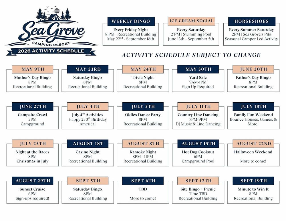 Activity Schedule